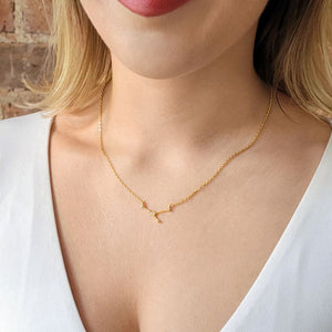 Zodiac Constellation Pendant (Cancer) - Gold